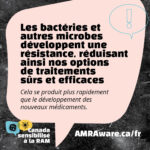 Les bactéries et autres microbes développent une résistance, réduisant ainsi nos options de traitements sûrs et efficaces