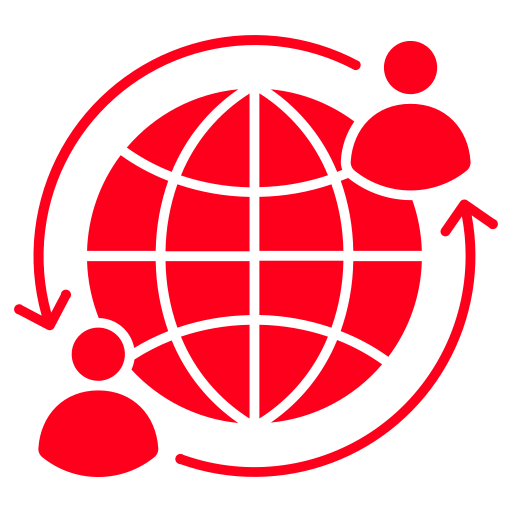 Graphic representing global travel